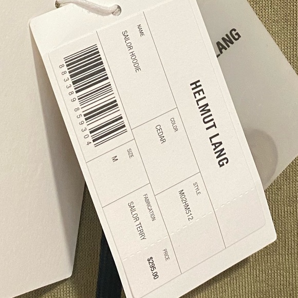 Helmut Lang Olive Green Men’s Sailor Hoodie - Picture 5 of 6